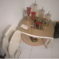 میز وسط مبل منبت کاری چوب همراه عسلی ۳ عدد