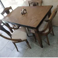 میز و صندلی غذاخوری مدل عصایی صنایع چوبی معراج