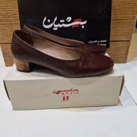 کفش چرم قهوه ای بهشتیان سایز ۳۸ ۳۹