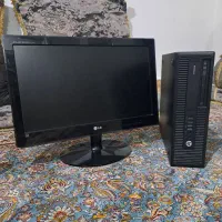 مینی کیس hp با مانیتور ال جی 20 اینچ