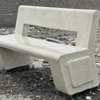 نیمکت بتنی رزین دار الیافی پشتی دار و ساده شهرداری