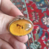 انگشتر قدیمی کهربا اصل