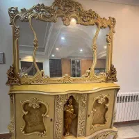 آینه کنسول قدیمی تمام چوب