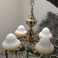 لوستر برنجی چهار و سه شاخه