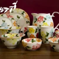 سرویس سرامیک بهار گل ها با بهترین کیفیت ۶۰ پارچه