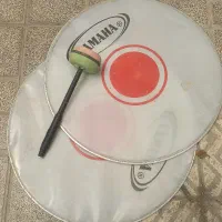 یک جفت طلق طبل ۷۳ با دسته طبل