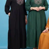 پیراهن تابستانه کفتان تابستانه گلدوزی