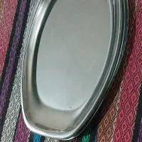 دیس استیل پلوخوری نو + بشقاب خورشت‌خوری استیل