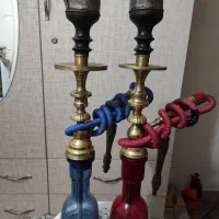 یک جفت قلیون تنه برنجی