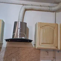 کابینت فلزی آشپزخانه کامل با سینک و هود