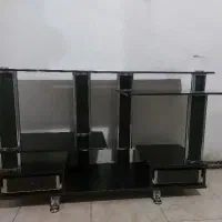 میز تلویزیون شیشه ای سالم
