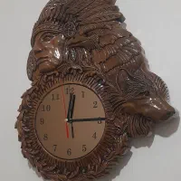 ساعت دیواری منبت و فلزی و چوبی