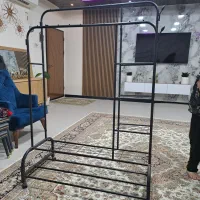 رگال دوبل دوطبقه قابل حمل مشکی تحمل وزن ۵۸کیلو گرم