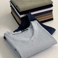 تیشرت یقه 7 کبریتی درشت