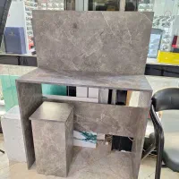 میز تولید محتوا و عکاسی MDF طرح سنگ + صندلی