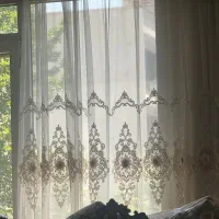 پرده گل برجسته با زیره درجه ۱ ( فروش فوری)