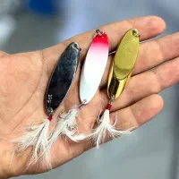 قاشقک ماهیگیری فولادی فلزی پر دار کد ۱۲۰