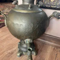 دو‌عدد سماور ذغالی قدیمی آنتیک