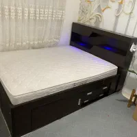 تخت خواب دو نفره ام دی اف با تشک