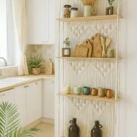 شلف قفسه کتابخونه مکرومه