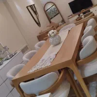 نهارخوری هشت نفره چوب راش کاملا نو