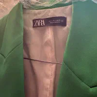 کت سبز کرپ از برند زارا