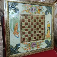 تخته نرد و شطرنج تمام خاتم مینا کاری