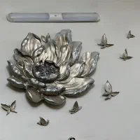 تابلو طرح گل با ۹ عدد پروانه