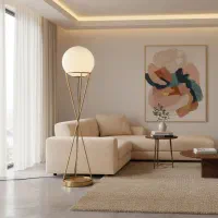 آباژور ایستاده مدل رینگ تک حباب
