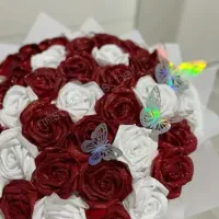 دسته گل روبانی