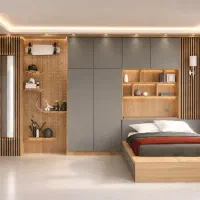 طراحی و ساخت کابینت کمد دیواری تخت کمجا دیواری