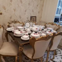میز ناهارخوری ۶ نفره طلایی