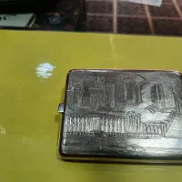 جاسیگاری و چنگال نقره عتیقه