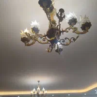 لوستر ۴شاخه ۸شعله برنز