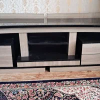 میز تلویزیون سه تیکه سقف شیشه ای