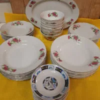 ظرف و ظروف چینی گل سرخی گلسرخی گل سرخ
