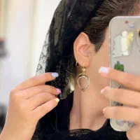 گوشواره آویز دایره ای