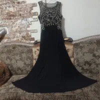 لباس مجلسی پرنسسی سنگدوزی با فیلم 44/46/48/50