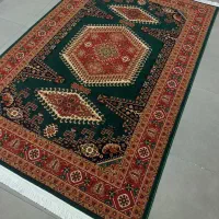 فرش سنتی وینتیج لاکی سبز ضخیم