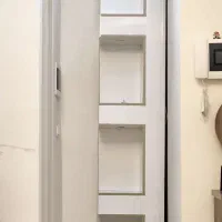 قفسه و دکور تمام چوب با نور مخفی