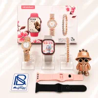 ست ساعت هوشمند دخترانه KW72 Mini و آنالوگ*بیتانیک