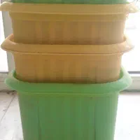 گلدان پلاستیکی با زیر گلدانی