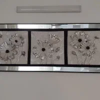 تابلو گل برجسته آینه ای