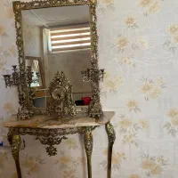اینه شمعدان وساعت برنز اصل