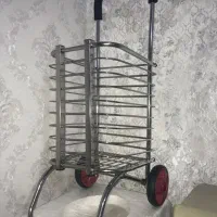 چرخ خرید تاشو استیل