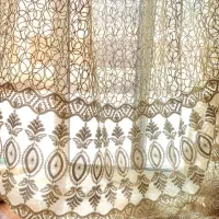 پرده توری بژ رنگ(طلایی خوش رنگ)