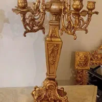 آینه شمعدان برنز  سنگین وزن و ساعت ایستاده برنز