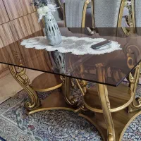 میز ۸نفره شیشه ای قیمت مناسب تخفیف ویژه موقع خرید