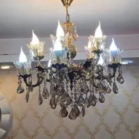 لوستر برنجی ۵ شاخه دوبل(سنگین)