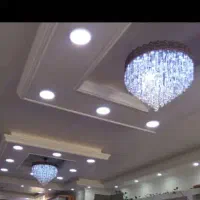 لوستر کریستالی ۳حالته ریموت دار